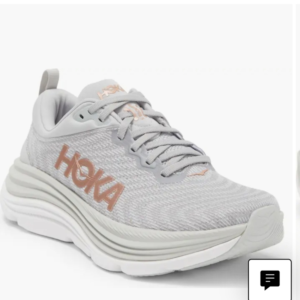 Hoka White and Gray Running Shoes. Size 10B